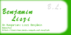 benjamin liszi business card
