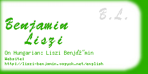 benjamin liszi business card